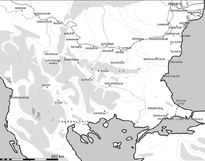 Карта балканских провинций Византийской империи